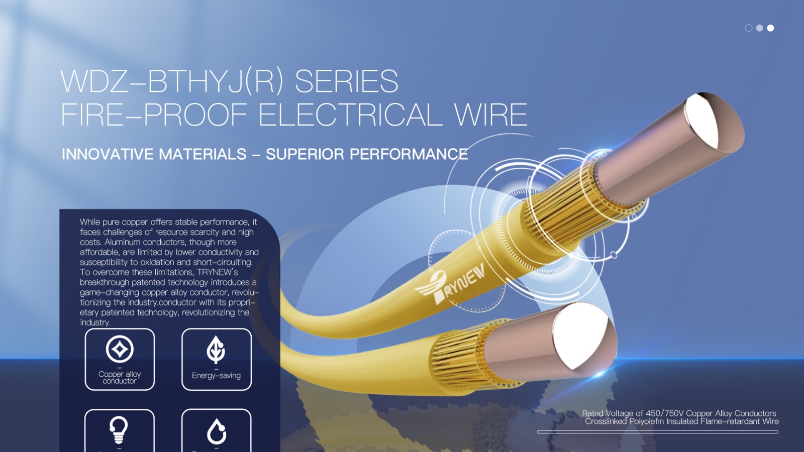 450750V Copper Alloy-Core, XLPO Insulated, LSZH Flame Retardant  Electrical Wire Cable detail (1)